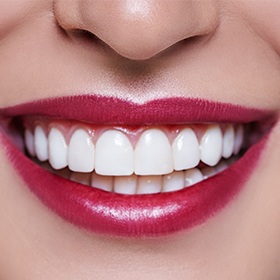 Closeup of healthy teeth and gums