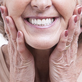 Closeup of flawless smile