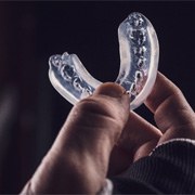 closeup of mouthguard   