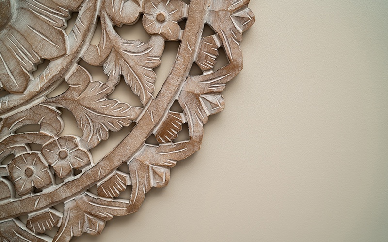 Closeup of artwork in dental office